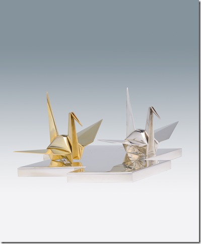 Origami crane ornaments (c. 1930s), by Nakamura Kenji. (Courtesy of the Levenson Collection)
