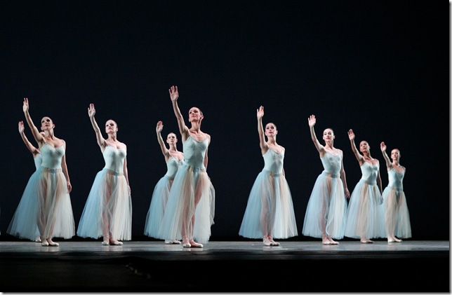 Miami City Ballet dancers in Serenade. (Photo by Steven Caras)