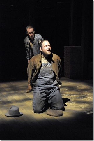 John Leonard Thompson and Brendan Titley in “Of Mice and Men.” (Photo by Alicia Donelan)