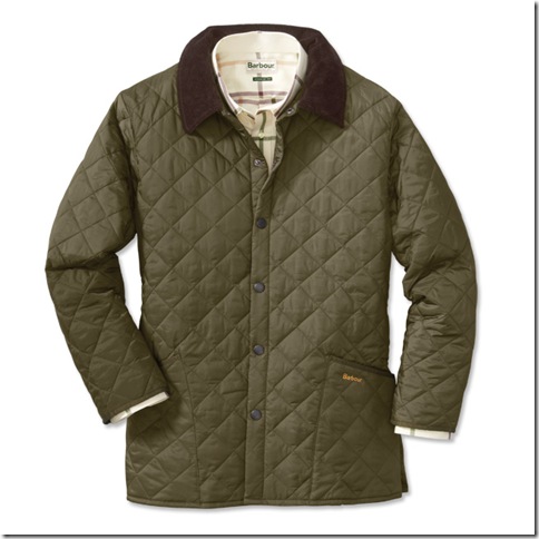 A quilted Barbour jacket, offered by Orvis.
