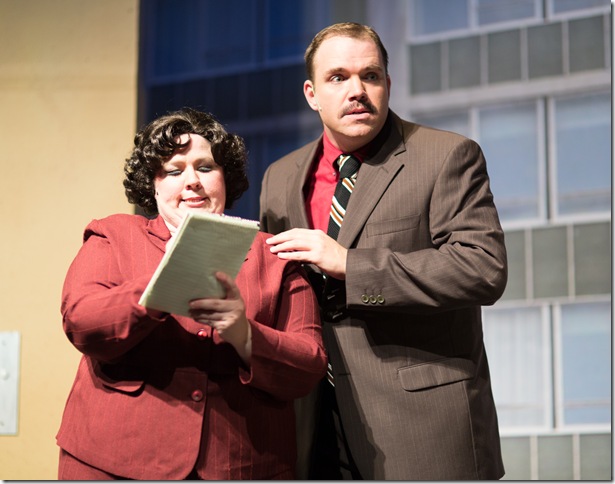 Cindy Pearce and Shane Tanner in “9 to 5” at Broward Stage Door.