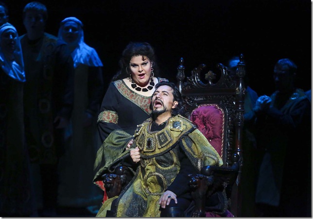 Jennifer Check and Luis Ledesma in Macbeth, at Palm Beach Opera.