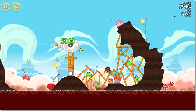 An Angry Birds screenshot. (Courtesy Rovio Entertainment Ltd.)