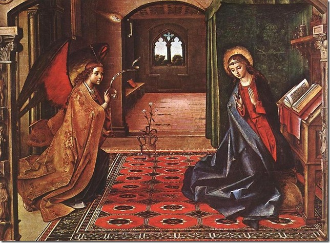 The Annunciation (c. 1490), by Pedro Berruguete.