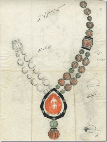 Necklace Sketch, by David Webb. (Courtesy David Webb Archive)
