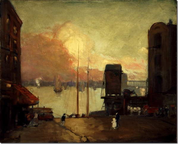 Cumulus Clouds, East River (1901-2), by Robert Henri.