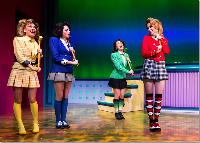Elle McLemore, Barrett Wilbert Weed, Alice Lee and Charissa Hogeland in “Heathers, the Musical.” (Photo by Chad Batka)