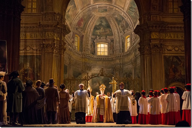The Te Deum procession at the end of Act I. (Photo by Justin Namon)