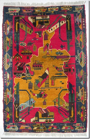 War Rug With Map of Afghanistan (acquired 1994, Pehsawar, Pakistan).