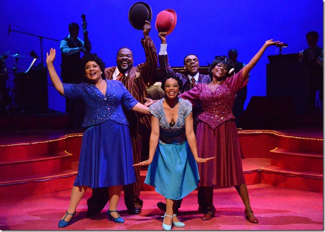 The cast of Ain’t Misbehavin’ at The Wick Theatre.