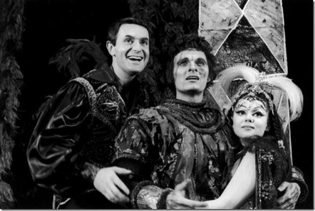 Larry Blyden, Alan Alda and Barbara Harris in “The Apple Tree.” (1966)