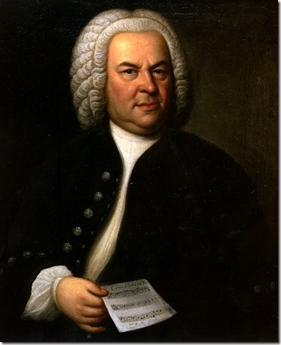 J.S. Bach (1685-1750), in the portrait by Elias Gottlob Haussmann (1748).