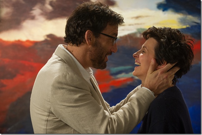 Clive Owen and Juliette Binoche in “Words and Pictures.” (Photo by Doane Gregory)