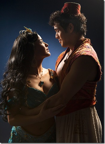 Courtney Reed and Adam Jacobs in “Aladdin.”