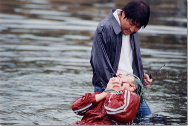 Song Kang-ho and Shin Ha-kyun in “Sympathy for Mr. Vengeance.” (2002)