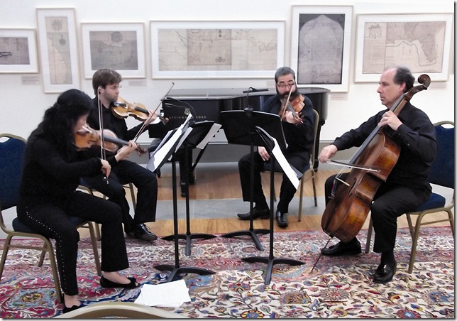 The Delray String Quartet in performance in Miami.