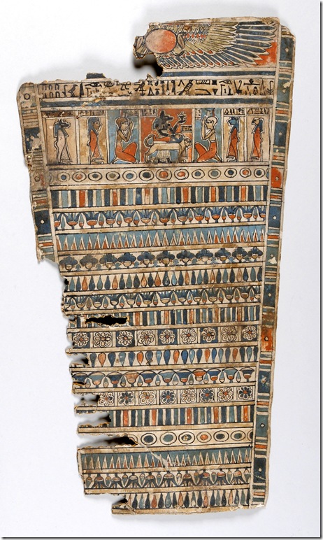 A fragment from a mummy case, Ptolemaic Period (332-30 BC), Atfih, Egypt.