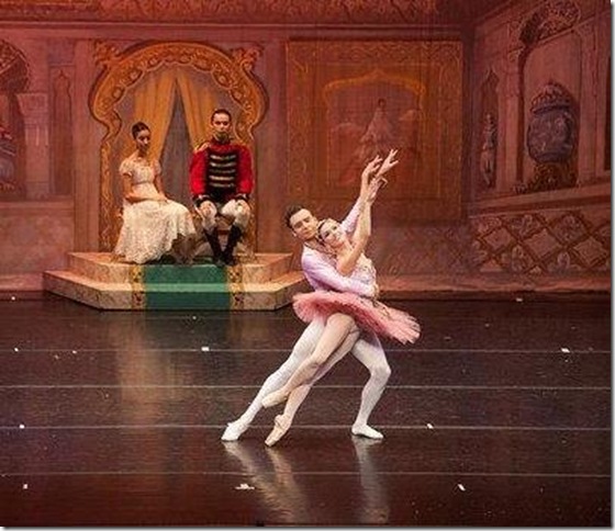 Sarah Smith as the Sugar Plum Fairy and Roman Zhurbin as the Cavalier in Boca Ballet Theatre’s 2013 production of “The Nutcracker.” (Photo by Silvia Pangaro)
