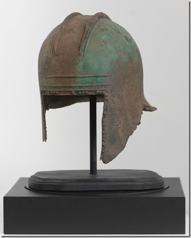 A Greco-Illyrian helmet, in use from the 8th to 5th century B.C.