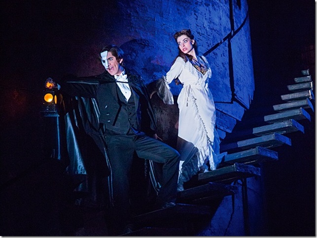Cooper Grodin and Julia Udine in “The Phantom of the Opera.”