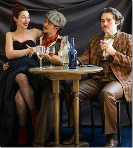 Emily Freeman, Jordon Armstrong and Connor Padilla star in “Picasso at Lapin Agile” at Florida Atlantic University in Boca Raton. (Photo courtesy FAU)