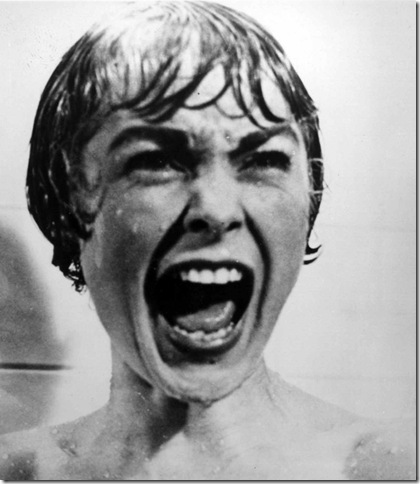 Janet Leigh in a scene from Alfred Hitchcock’s “Psycho.”