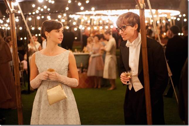 Felicity Jones and Eddie Redmayne in “The Theory of Everything.”
