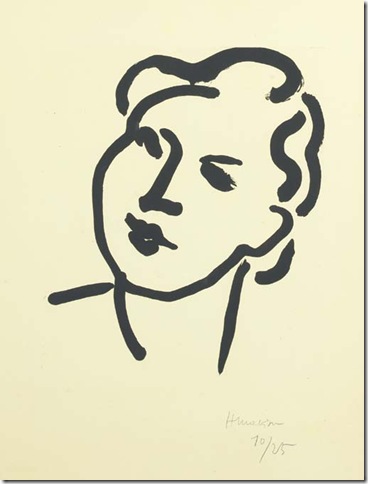 Nadia au Visage Rond (1948), by Henri Matisse.