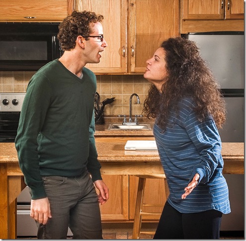 David Rosenberg and Natalia Coego in “Bad Jews.” (Photo by George Schiavone)