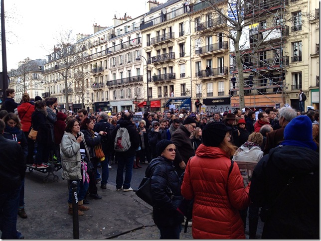 Parisians attend the unity rally on Jan. 11. (Photo by Marc Kaadi)