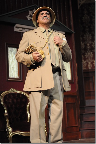 David Zide thinks he’s Teddy Roosevelt in the Lake Worth Playhouse production of “Arsenic and Old Lace.” (Photo by Amanda Roy)