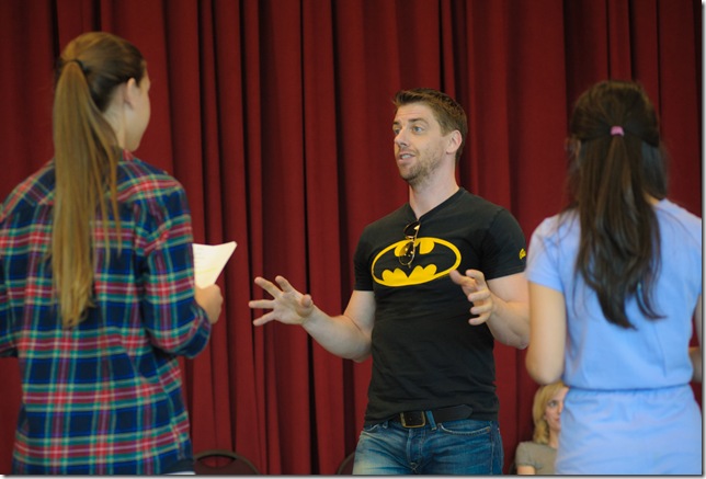 Actor Christian Borle visits last summer’s Broadway Artists Intensive at the Kravis Center. (Photo by Jason Gillman)