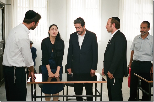 Viviane (Ronit Elkabetz), Carmel (Menashe Noy) and Shimon (Sasson Gabay) in “gett.” (Courtesy of Music Box Films)