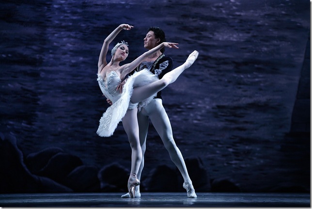 A scene from the Moscow City Ballet staging of “Swan Lake.”