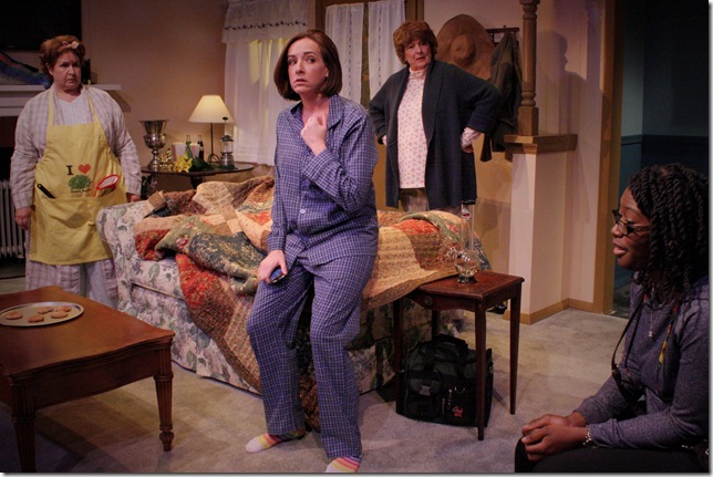 From left to right: Beth Dimon, Erin Joy Schmidt, Barbara Bradshaw and Jody-Ann Henry in “Uncertain Terms.” (Photo by David Nail)