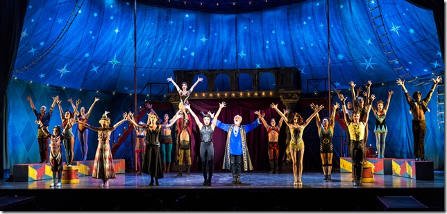 The cast of the touring company of “Pippin.” (Photo by Terry Shapiro) 