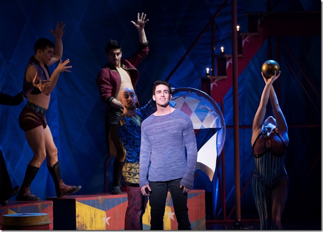 Sam Lips in “Pippin.” (Photo by Martha Rial)