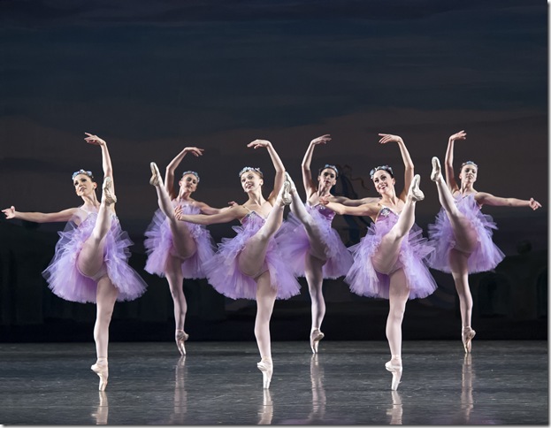 The corps de ballet in “Raymonda Variations.” (Photo by Gene Schiavone)