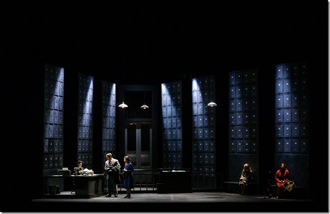 The Seattle Opera production of “The Consul,” with set design by David P. Gordon. (Photo by Tim Fuller)