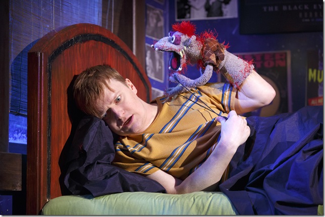 Steven Boyer in “Hand to God.” (Photo by Joan Marcus)