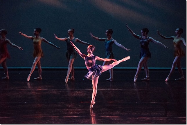 Elise Filo and dancers in “Long Train Running.” (Photo by Silvia Pangaro)