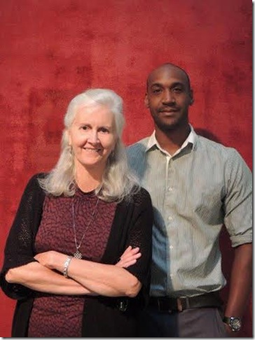 Kathleen Alex, chief financial officer of the Cultural Council of Palm Beach County with visitors’ services and music coordinator Marlon Foster. (Photo by Michael Colanero)