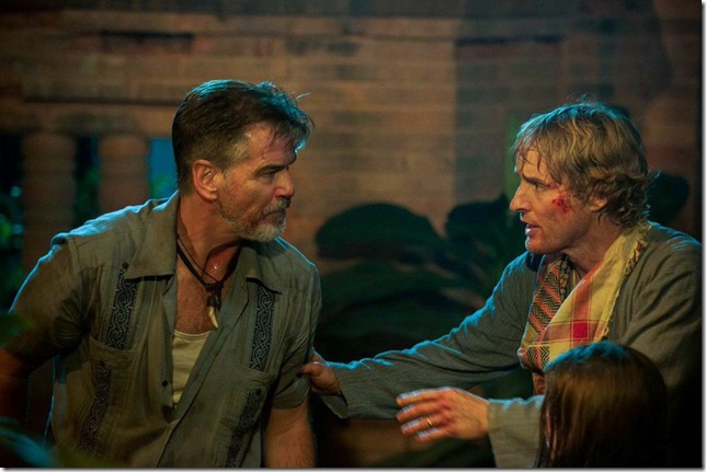 Pierce Brosnan and Owen Wilson in “No Escape.”