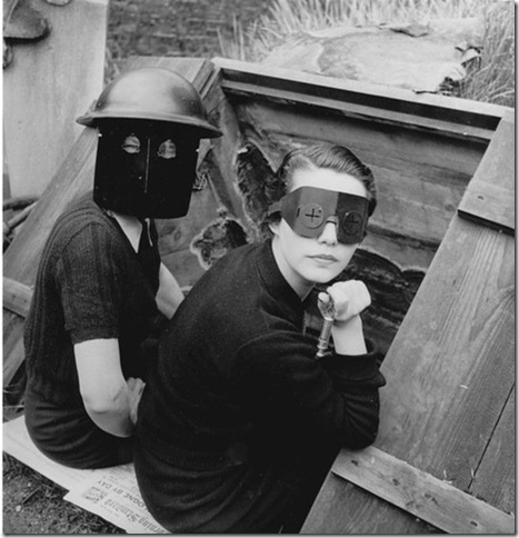 “Fire Masks” (1941), by Lee Miller, on view at the NSU Art Museum Fort Lauderale from Oct. 4 through Feb. 12.