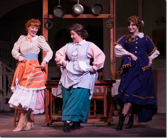 Sarah Rose, Jodie Dixon-Mears and Alexandra Garcia dance in “Meet Me in St. Louis” at the Lake Worth Playhouse. (Photo by Amanda Roy)
