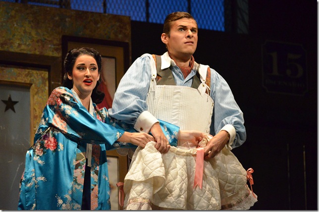 Hilary Ginther and Brian James Myer in “The Barber of Seville” at Florida Grand Opera. (Photo by Brittany Mazzurco Muscato)