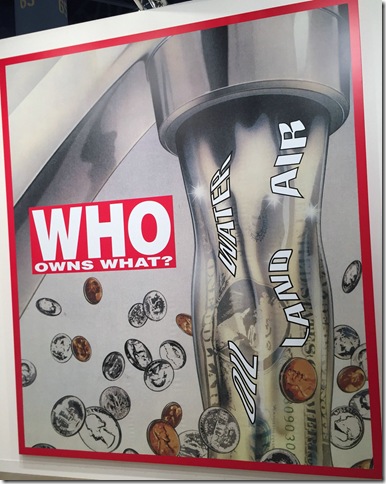 “Who Owns What?” by Barbara Kruger, at Mary Boone Gallery.