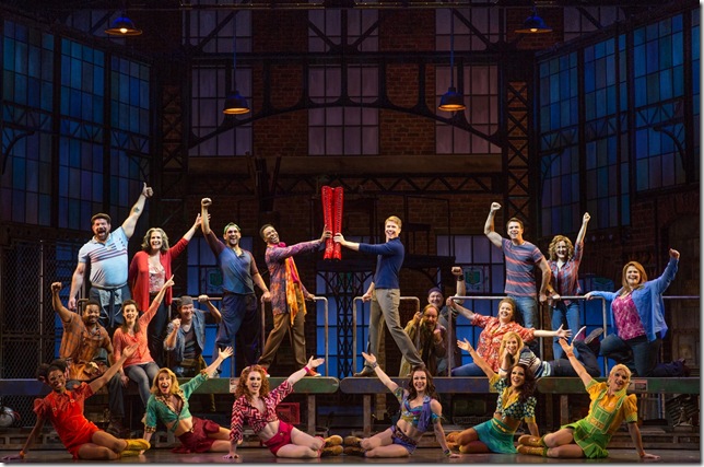 A scene from the national tour of “Kinky Boots,” now at the Arsht Center. (Photo by Matthew Murphy)