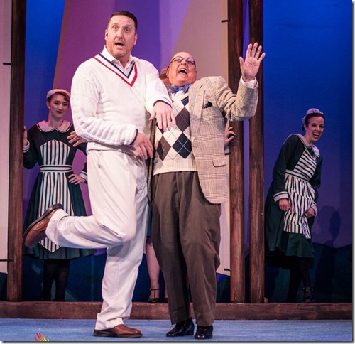 Michael Cartwright and DV Carr in “High Society” at the Lake Worth Playhouse. (Photo by Amanda Roy)