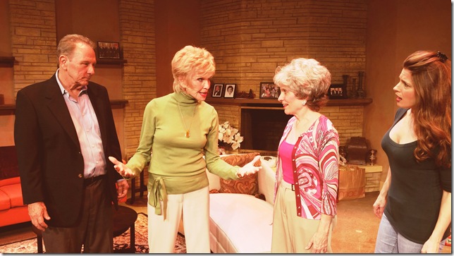 Bob Lind, Charlotte Sherman, Karen Whaley and Kari Budyk in “Other Desert Cities” at the Delray Beach Playhouse. (Photo courtesy of Delray Beach Playhouse)